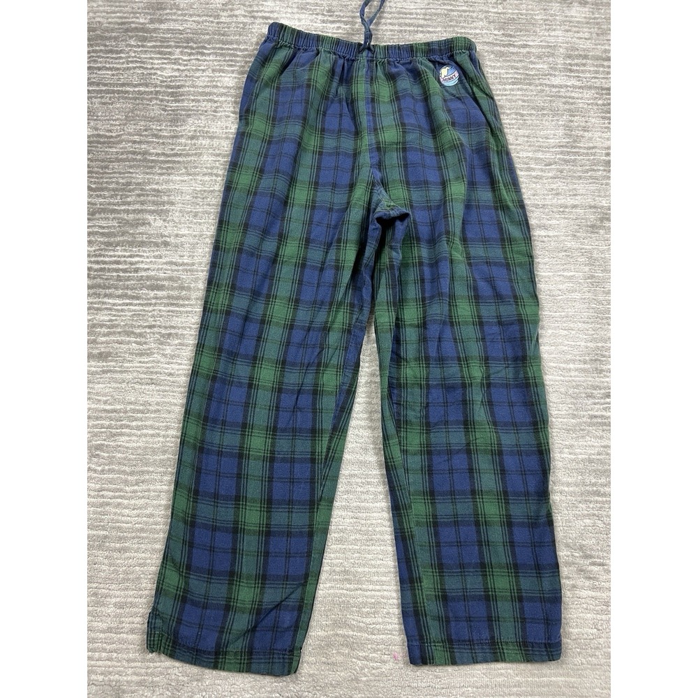 Winnie the Pooh Pajama Pants Womens Medium‎ Blue Green Plaid Hunny Pot